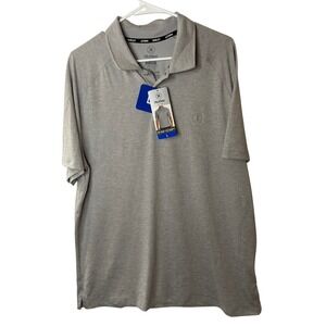 Hurley Mens Gray Performance Stretch Polo Shirt Moisture Wicking Size Large NWT